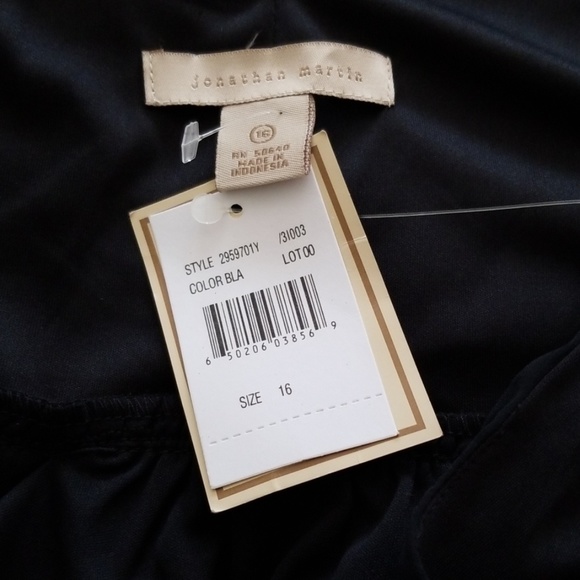 Johnathan Martin Black Cocktail Dress Size 16-New - Picture 8 of 8
